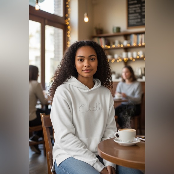 PJ Salvage New Women's White “Chill”Hoodie - Picture 1 of 2